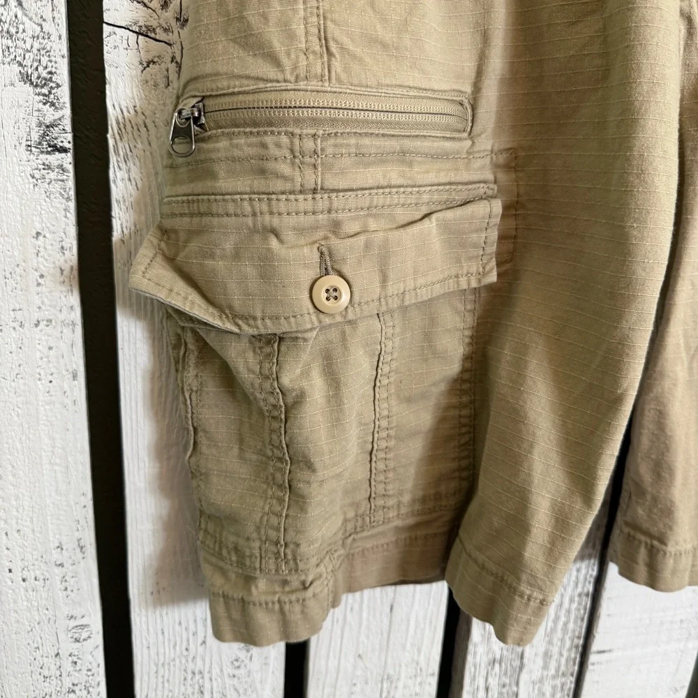 WearFirst Free Band‎ Cargo Shorts Men's Size 30 Khaki Tan Stretch Pockets Casual - Picture 3 of 9